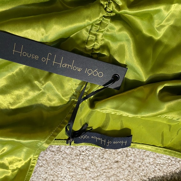 REVOLVE Riema Top House of Harlow 1960 MEDIUM nwt lime green satin summer blouse - Picture 7 of 7